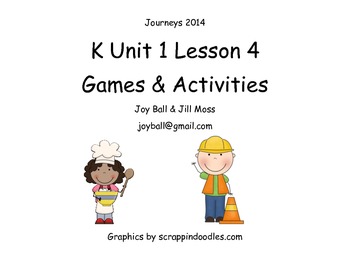 Preview of Journeys 2014 Kindergarten Unit 1 Lesson 4: Everybody Works