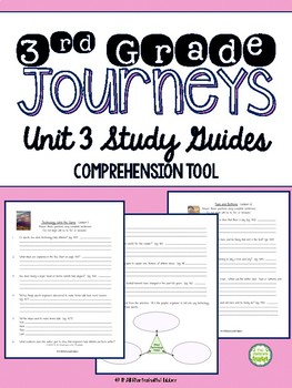 Journeys Third Grade Unit 3 Study Guide Comprehension Questions | TpT