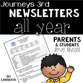 Preview of Journeys Third Grade Weekly Newsletters BUNDLE - ALL YEAR