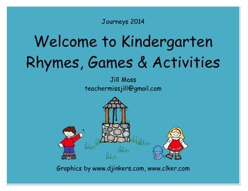 Preview of Journeys 2014/2017 Welcome to Kindergarten Two Week Unit
