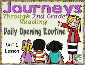 Preview of Journeys 2nd Grade Daily Routine, Unit 1  (For Google Classroom)