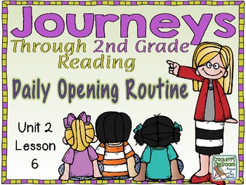 Preview of Journeys 2nd Grade Daily Routine, Unit 2  (For Google Classroom)