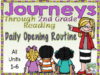 Preview of Journeys 2nd Grade Daily Routine, Units 1-6 Bundle  (For Google Classroom)