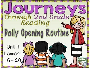 Preview of Journeys 2nd Grade Daily Routine, Units 3-4 Bundle  (For Google Classroom)