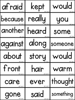 Journeys 2nd Grade High Frequency Word Wall Cards by Sister Teachers ...