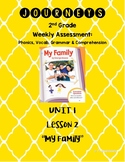 Journeys 2nd Grade Unit 1 Lesson 2 Assessment: "My Family"