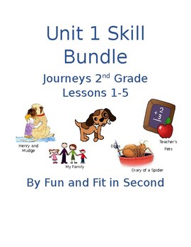 Preview of Journeys Unit 1 Reading Skills Bundle