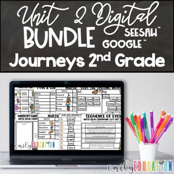 Preview of Journeys 2nd Grade Unit 2 Google and Seesaw Activities Bundle Distance Learning