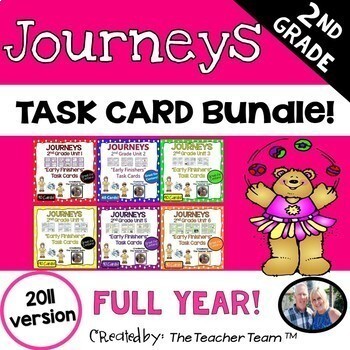 Preview of Journeys 2nd Grade Early Finishers Task Cards Bundle 2011