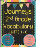 Journeys 2nd Grade Vocabulary Units 1-6 Bundle, Read, Write, Draw