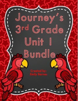 Preview of Journeys 3rd Grade Unit 1 Bundle Supplement Activities