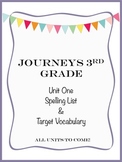 Journeys 3rd Grade Unit One