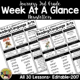 Journeys 3rd Grade Week At A Glance Newsletter Editable