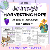 Journeys 4th Grade Harvesting Hope: Cesar Chavez Worksheet