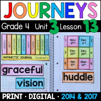 Preview of Journeys 4th Grade Lesson 13: Antarctic Journal Supplement with GOOGLE Classroom