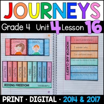 Preview of Journeys 4th Grade Lesson 16: Riding Freedom Supplements with GOOGLE Classroom