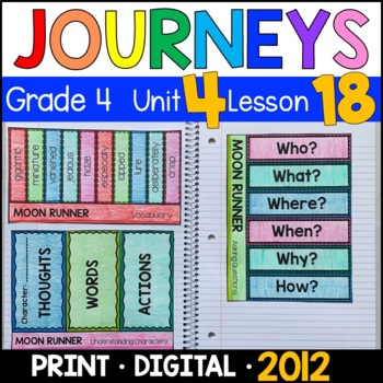 Preview of Journeys 4th Grade Lesson 18: Moon Runner Supplements with GOOGLE Classroom