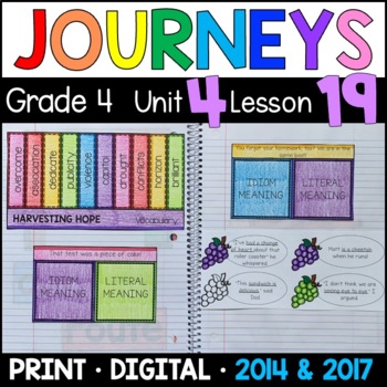 Preview of Journeys 4th Grade Lesson 19: Harvesting Hope Supplements with GOOGLE Classroom