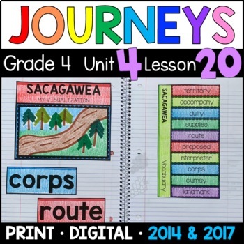 Preview of Journeys 4th Grade Lesson 20: Sacagawea Supplements with GOOGLE Classroom