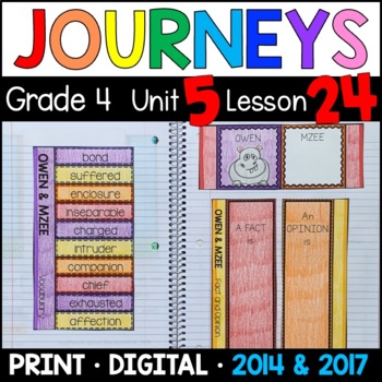 Preview of Journeys 4th Grade Lesson 24: Owen and Mzee Supplements with GOOGLE Classroom