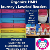Journey's Lessons 4th Grade: Organization Dividers for Lev