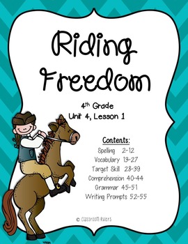 Preview of Journeys  4th Grade - Riding Freedom: Unit 4, Lesson 1