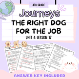 Journeys 4th Grade The Right Dog for the Job Vocabulary an