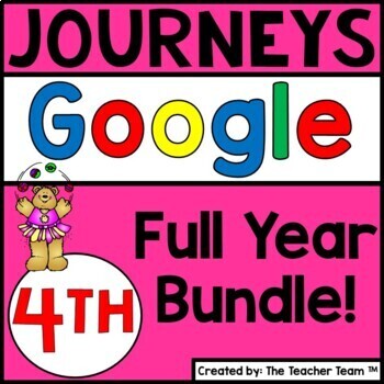 Preview of Journeys 4th Grade Unit 1-6 Google Slides | 2014
