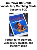 Journeys 4th Grade Vocabulary Matching Cards