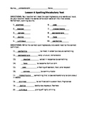 Journeys 4th Grade Vocabulary Tests, Word List for Unit 2 