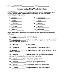Preview of Journeys 4th Grade Vocabulary Tests, Word List for Unit 3 (Editable)