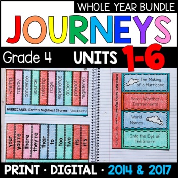 Preview of Journeys 4th Grade WHOLE YEAR BUNDLE: Supplement 2014/2017 with GOOGLE Classroom