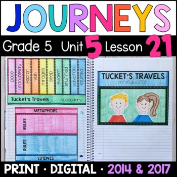Preview of Journeys 5th Grade Lesson 21: Tucket’s Travels Supplements with GOOGLE Classroom