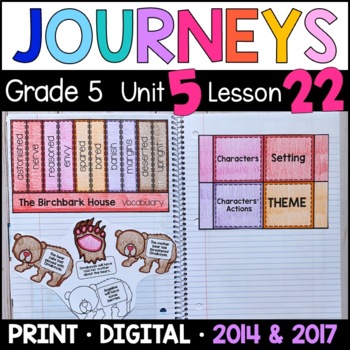Preview of Journeys 5th Grade Lesson 22: Birchbark House Supplements with GOOGLE Classroom