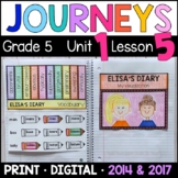 Journeys 5th Grade Lesson 5: Elisa’s Diary Supplements wit