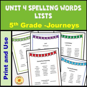 journey 5th grade spelling words