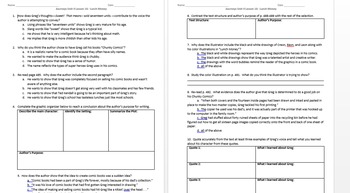Preview of Journeys 5th Grade Unit 4 Reading Comprehension & Skills Worksheet + Vocabulary