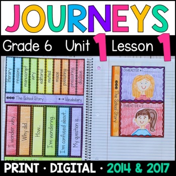 Preview of Journeys 6th Grade Lesson 1: The School Story Supplements with GOOGLE Classroom
