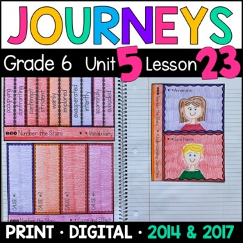 Preview of Journeys 6th Grade Lesson 23: Number the Stars Supplements with GOOGLE Classroom