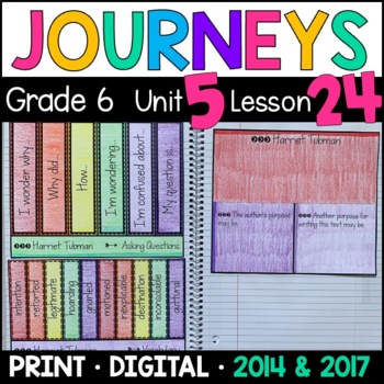 Preview of Journeys 6th Grade Lesson 24: Harriet Tubman Supplements with GOOGLE Classroom