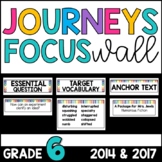 Journeys 6th Grade Focus Wall Bulletin Board: 2014 and 201