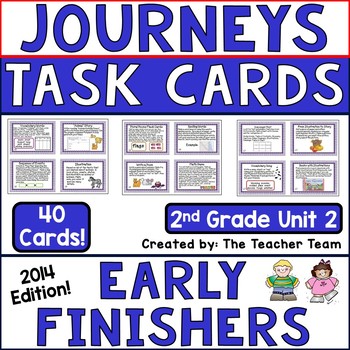 Preview of Journeys 2nd Grade Unit 2 Early Finishers Task Cards 2014 or 2017