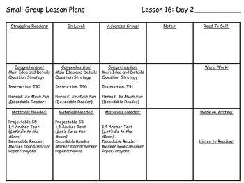 Journey's Common Core 1st Grade Small Group Lesson Plans Unit 4 | TpT
