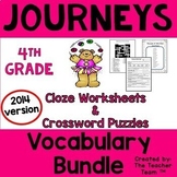 Journeys 4th Grade Vocabulary Activities Year Bundle | 2014