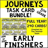 Journeys 5th Grade Early Finishers Task Cards Unit 1 - Uni