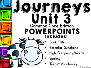 Preview of Journeys Common Core Edition 2nd Grade Unit 3 PowerPoints