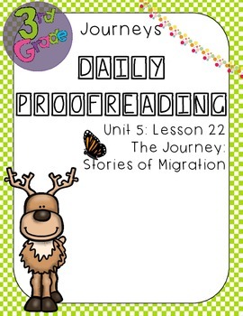 Preview of Journeys Daily Proofreading Third Grade Lesson 22