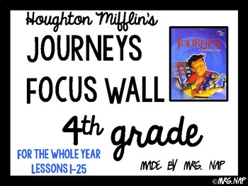 Preview of Journeys ELA Focus Wall - 4th grade - ENTIRE YEAR