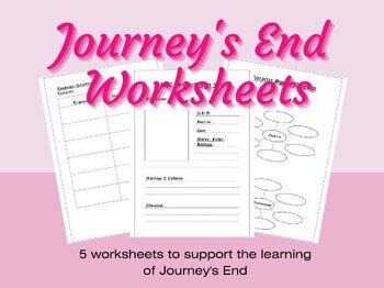 Preview of Journeys End Literature Worksheets