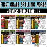 Journeys Spelling First Grade Words Units 1-6 Supplemental